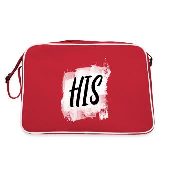 Couple Partenaire Look Couple Cadeau Ses Couples - Sac Retro - rouge/blanc - Dos