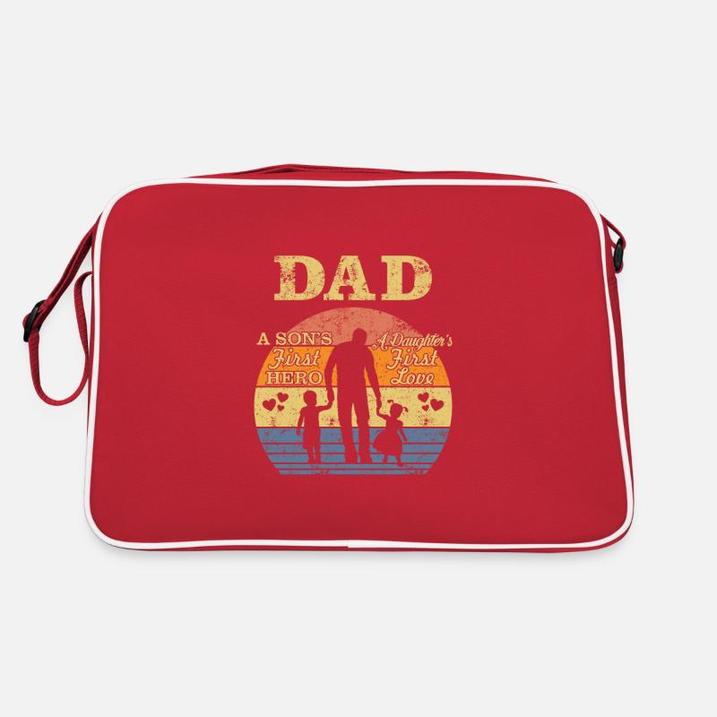 Dad A Sons First Hero A Daughters First Love Chris Retro Tasche