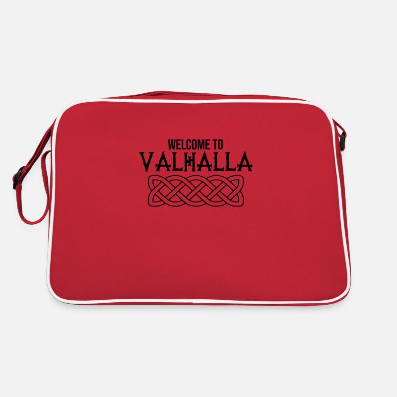 Willkommen bei valhalla wikinger zitat Retro Tasche