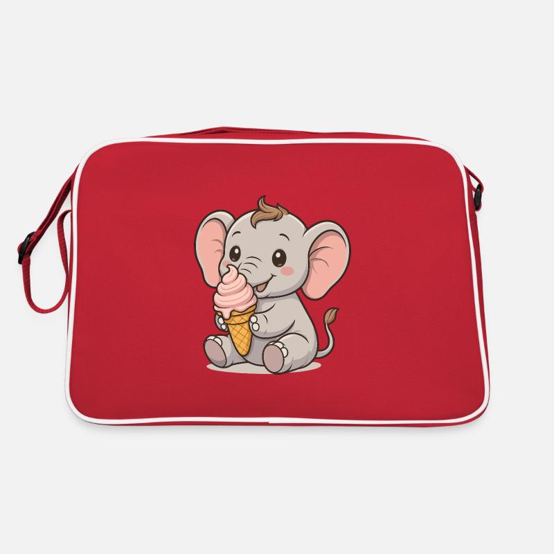 Eiszeit mit Elefant Retro Tasche