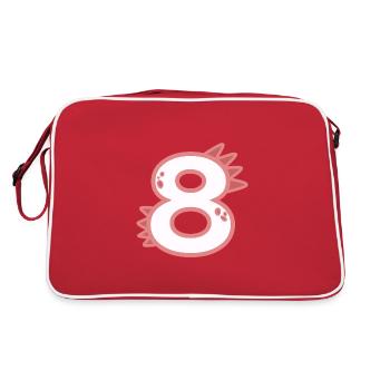 Numéro 8 - Sac Retro - rouge/blanc - Dos