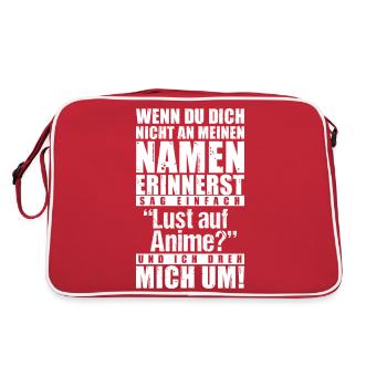 Anime - Lust auf Anime - Retro Tasche - Rot/Weiß - Hinten