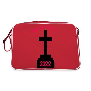 Rest in peace, Mrs. Queen- - Retro Bag - red/white - Back