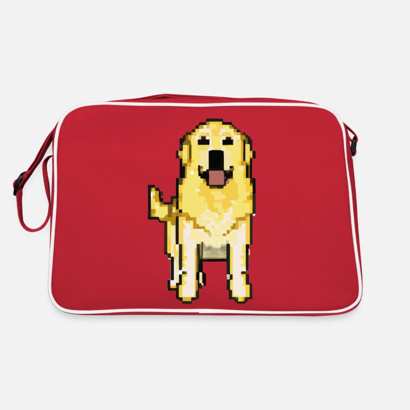 Golden Retriever Pixelated Pixel Dog Retro Bag