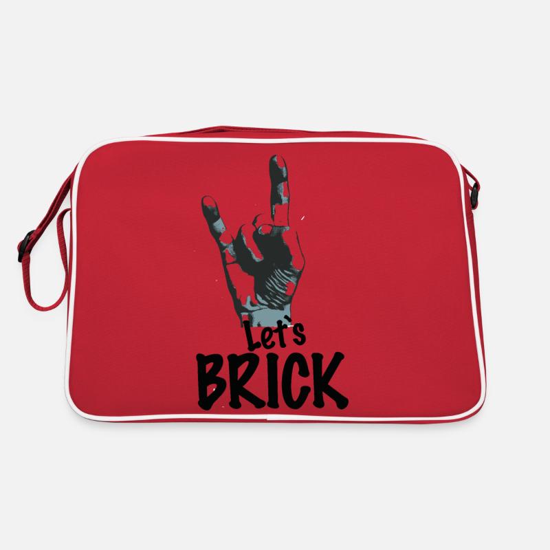 Rock - Retro Tasche - Rot/Weiß