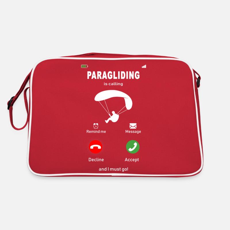 Le parapente vous appelle - Sac Retro - rouge/blanc