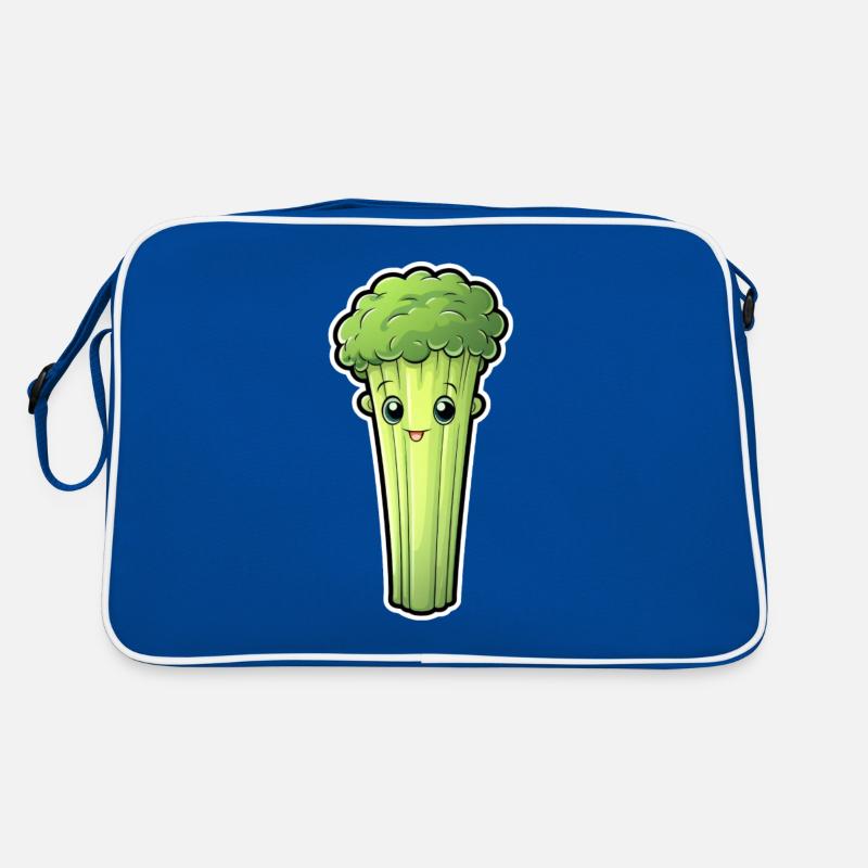 Staudensellerie oder Stangensellerie Kawaii Retro Tasche
