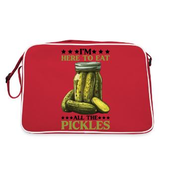 I'm Here To Eat All The Pickles 6 - Retro Bag - red/white - Back