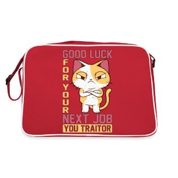 Bonne chance pour votre prochain emploi, traître - Sac Retro - rouge/blanc - Dos