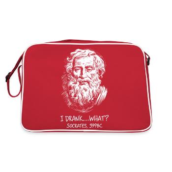 Philosophical humor for thinkers - Retro Bag - red/white - Back
