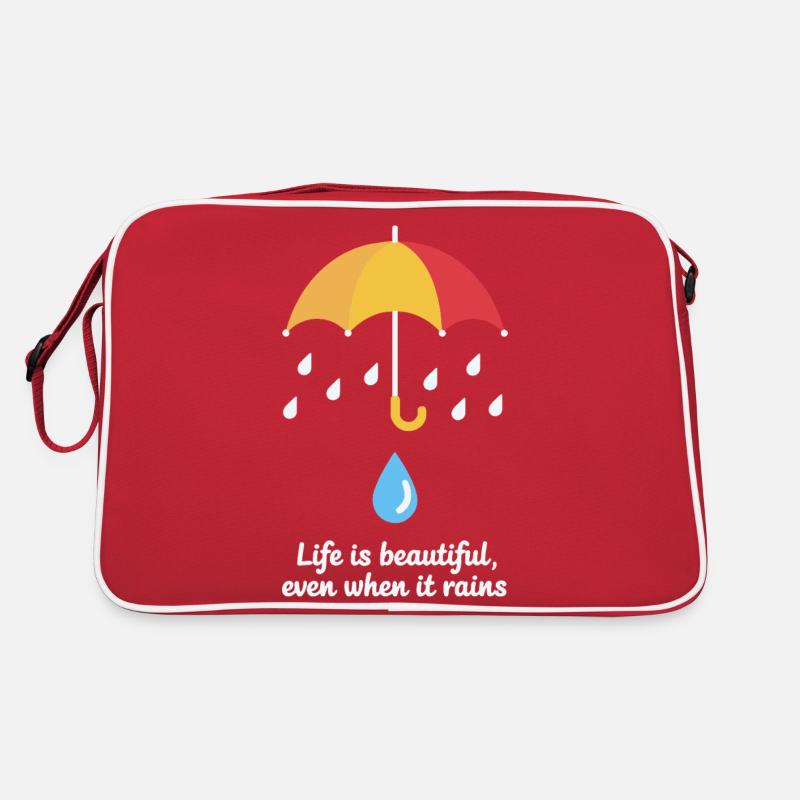 RAIN LIFE IS BEAUTIFUL Retro Bag