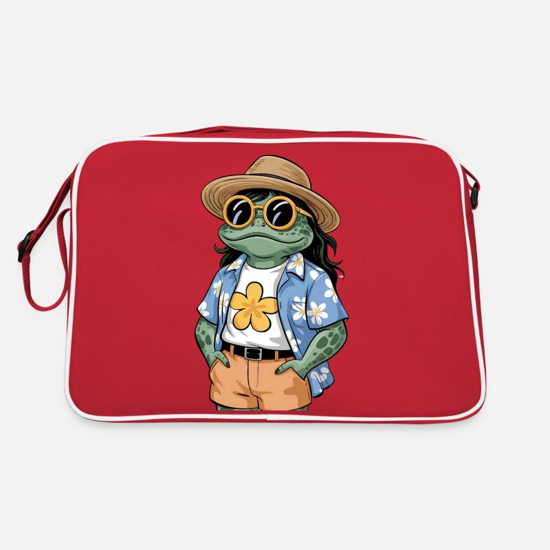 Funny Summer Frog Retro Bag