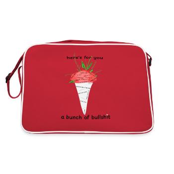Un bouquet de fleurs de connerie Roses Bouquet cynique - Sac Retro - rouge/blanc - Dos