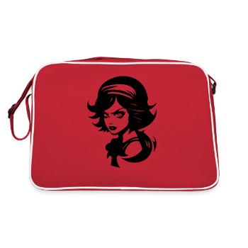 mauvaise fille en colère - Sac Retro - rouge/blanc - Dos