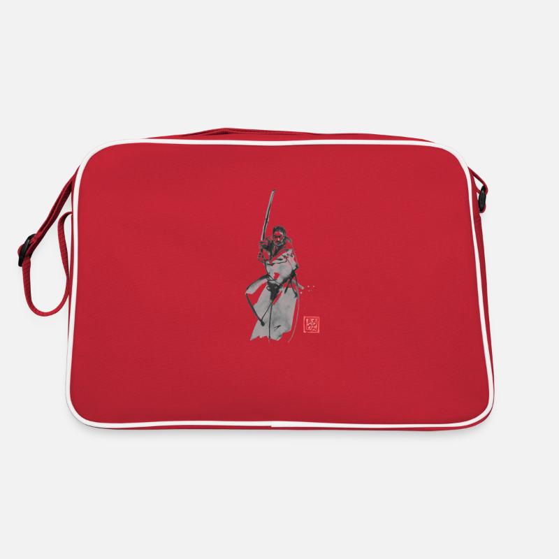 Samurai bewaffnet Retro Tasche