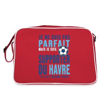 supporter foot le havre humour football du havre - Sac Retro - rouge/blanc - Dos
