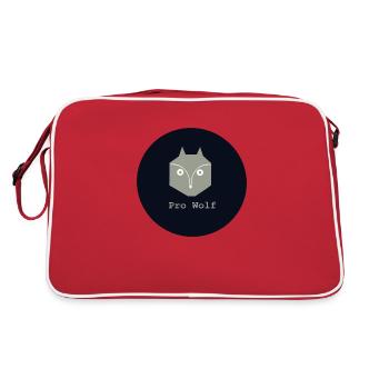 Pro Wolf, Wolfliebe, Pro Natura - Retro Bag - red/white - Back