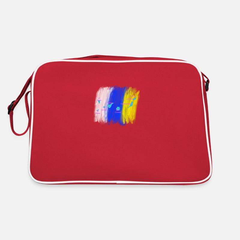 8 Islas Canarias - Retro Tasche - Rot/Weiß