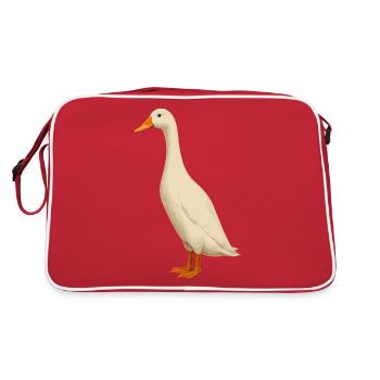 Canards Canards Drôles Canards Élevage de canards - Sac Retro - rouge/blanc - Dos