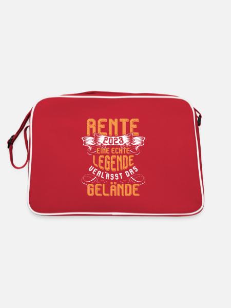 Rente 2023 Eine Echte Legende Verlässt Das Gelände - Retro Tasche - Rot/Weiß