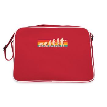 Funny Guitarists Guitar Player Guitar Design - Retro Bag - red/white - Back