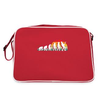 Funny Guitarists Guitar Player Guitar Design - Retro Bag - red/white - Back