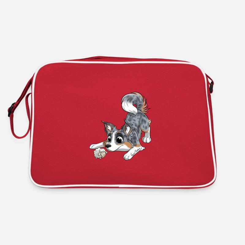 The cutest Border - Retro Bag - red/white