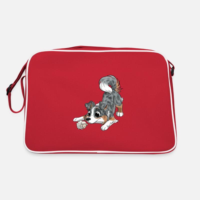 Der süßeste australische Schäferhund Retro Tasche
