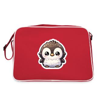 Pingouins mignons Petit pingouin Pingouin amoureux des pingouins - Sac Retro - rouge/blanc - Dos