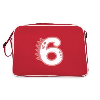 Numéro 6 - Sac Retro - rouge/blanc - Dos