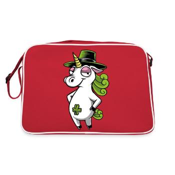drunken unicorn - Retro Bag - red/white - Back