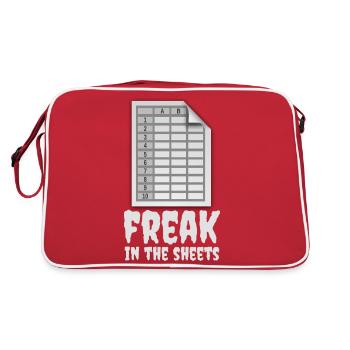 Freak in the Sheets - Retro Tasche - Rot/Weiß - Hinten