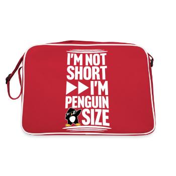 Je ne suis pas court, je suis pingouin taille dabbing dab dance - Sac Retro - rouge/blanc - Dos