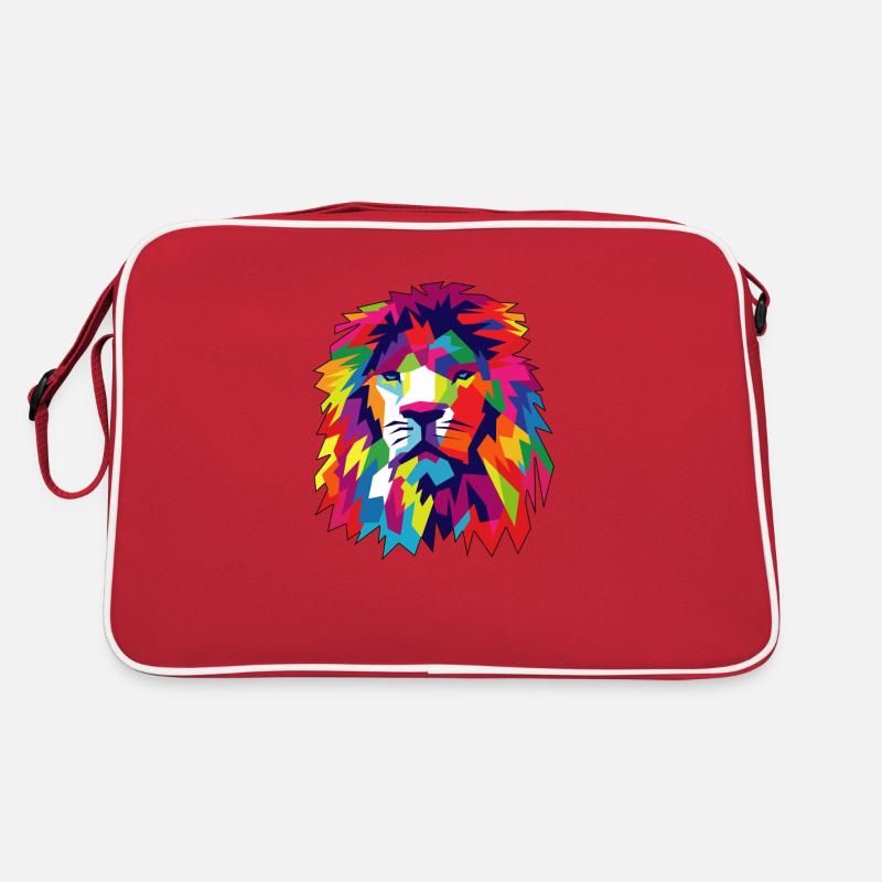 Bunter Löwe Retro Tasche