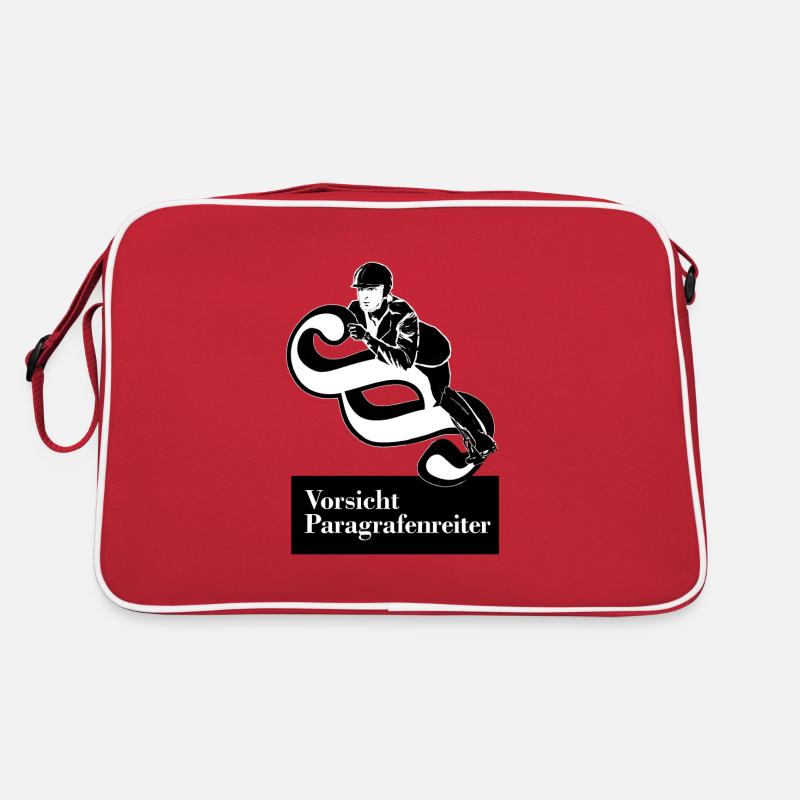 Paragrafenreiter - Retro Tasche - Rot/Weiß