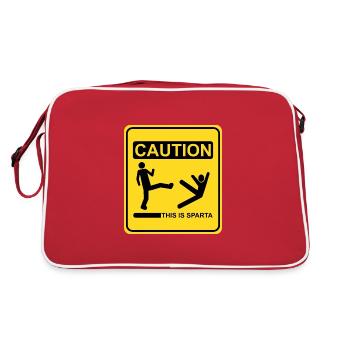 Beware this is sparta - Funny Spartans - Retro Bag - red/white - Back