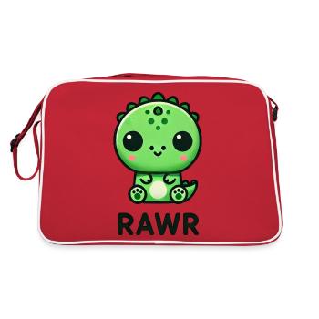 Mignon Dino T-Rex Chibi Rawr - Sac Retro - rouge/blanc - Dos