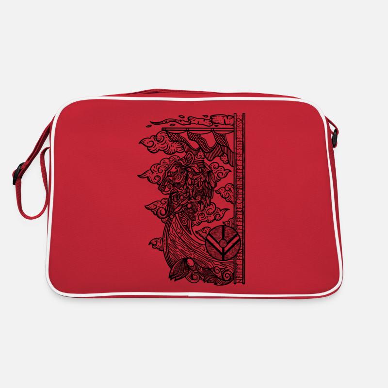 Wikinger Schiff Segelboot Kapitän Boot Seefahrt Retro Tasche