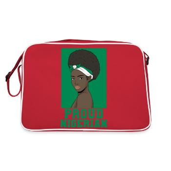 Nigéria Nigérian Afrique Flag Fierté I Cadeau - Sac Retro - rouge/blanc - Dos