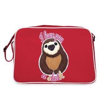 Déclaration d’amour paresseuse - Sac Retro - rouge/blanc - Dos