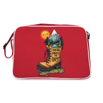 La randonnée me rend heureux - Sac Retro - rouge/blanc - Dos