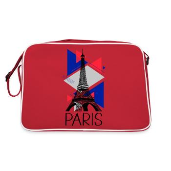 Paris Tour Eiffel France City Skyline Art - Sac Retro - rouge/blanc - Dos