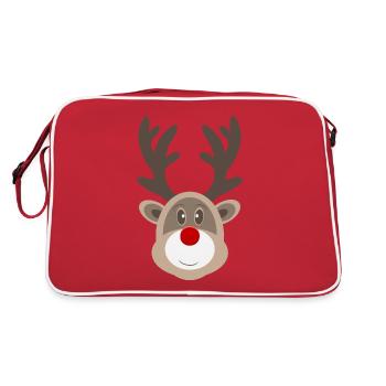 Christmas Reindeer - Red Nose - Retro Bag - red/white - Back