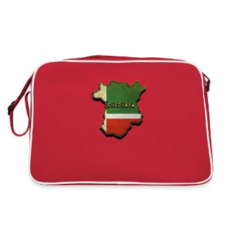Carte de la Tchétchénie, drapeau tchétchène, Tchétchénie - Sac Retro - rouge/blanc - Dos