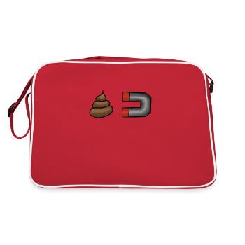 Shit magnet shit magnet police - Retro Bag - red/white - Back