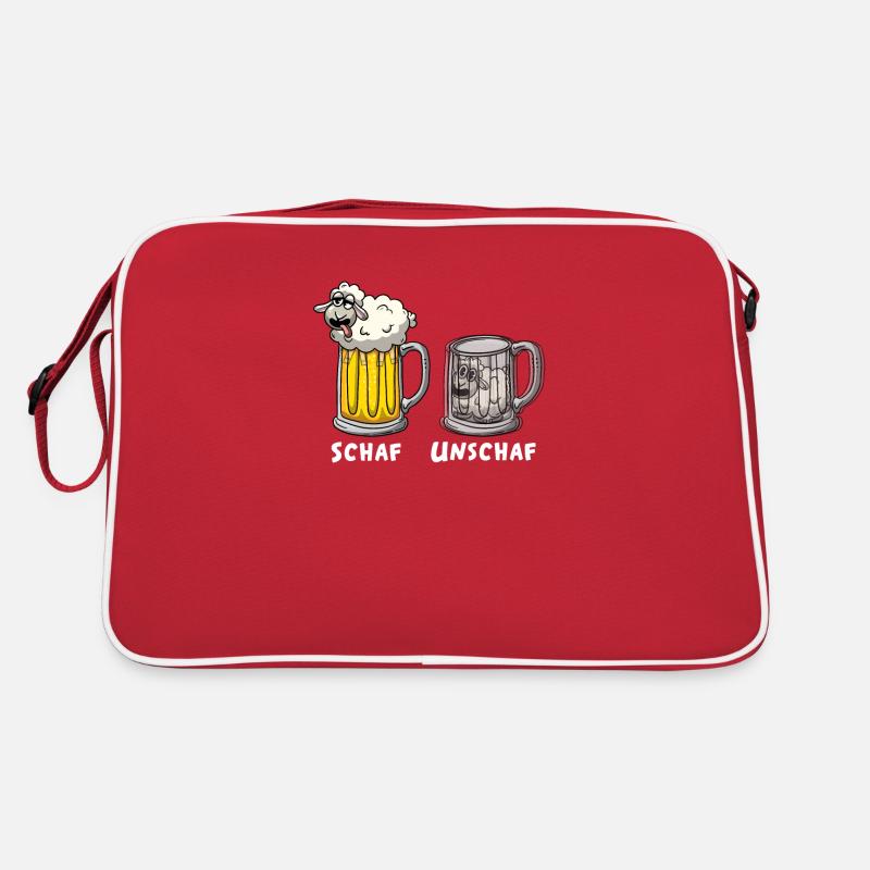 Schaf Unschaf mit Bier Retro Tasche