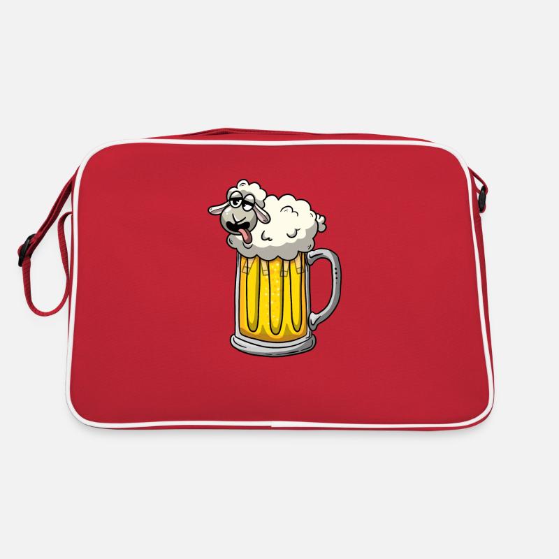 Bier und Schaf Retro Tasche