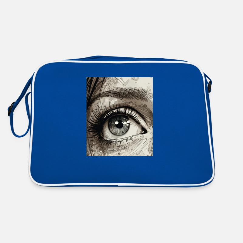 Conception de gros plan de l’œil humain Sac Retro