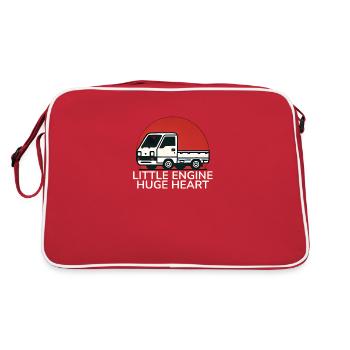 Little Engine Huge Heart Japanese Kei Truck Design - Retro Bag - red/white - Back