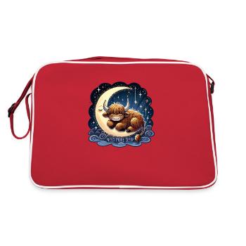 Tranquil Highland Cow - Perfect for Relaxation - Retro Bag - red/white - Back